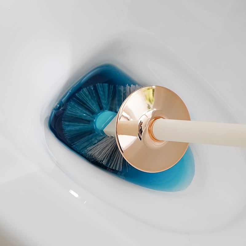 Četka za čišćenje WC-a s bazom, dugačak držač, zidni nosač, mekane četine, plastična konstrukcija (težina 350 g)