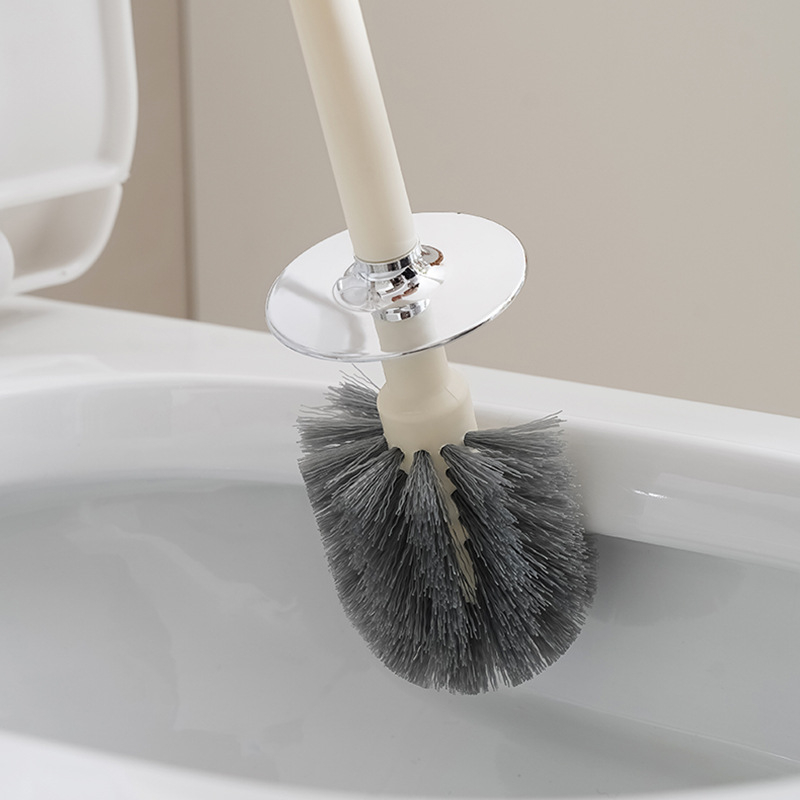 Četka za čišćenje WC-a s bazom, dugačak držač, zidni nosač, mekane četine, plastična konstrukcija (težina 350 g)