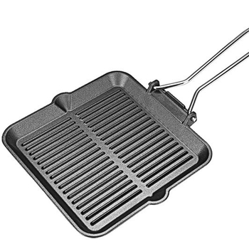 Teppanyaki tava od lijevanog željeza, kvadratnog oblika, 1,2 kg, prilagodljiva prerada