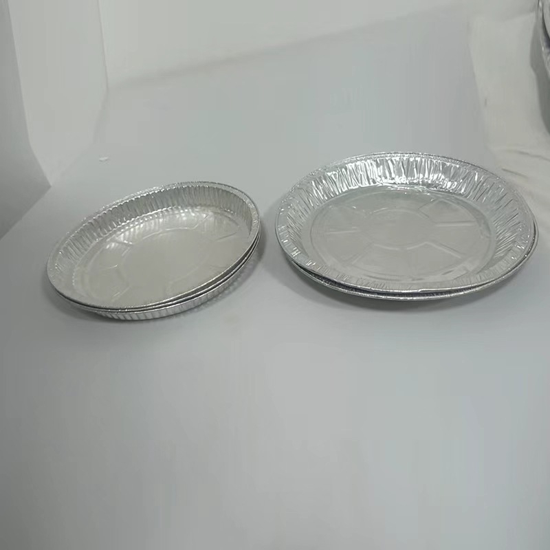 Jednokratna okrugla posuda od aluminijske folije, debljine 0,2 mm, kružnog oblika, kapacitet 925–700, pogodna za pećnicu, air fryer i parno kuhanje