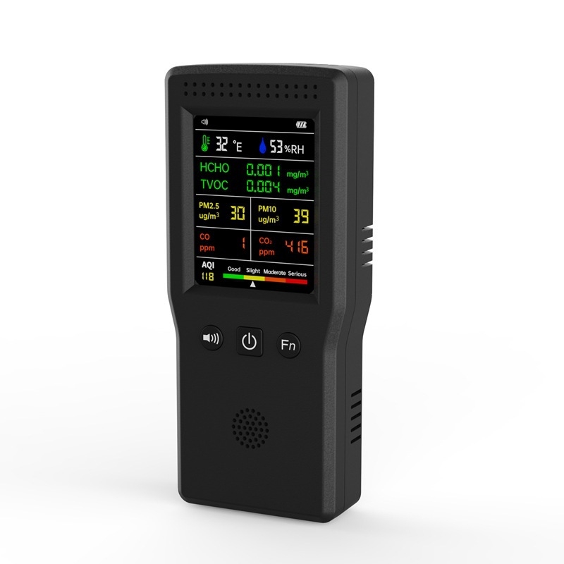 9-in-1 hordozható gázdetektor és levegőminőség-ellenőrző, formaldehid tester, modell VT-9IN1