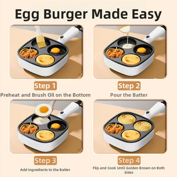 Elektrická panvica LV-010 so štyrmi otvormi, 710W, 220V, 50Hz, funkcie: zohrievanie, grilovanie, omeleta