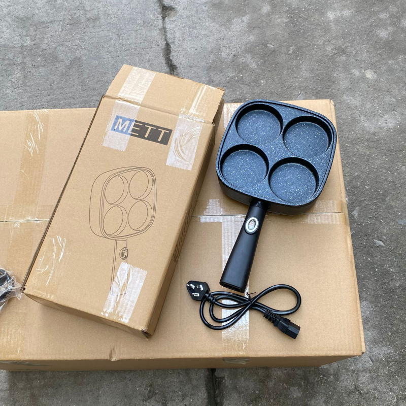 Електрически тиган LV-010, четири отвора, 710W, 220V, 50Hz, функции: загряване, барбекю, омлет