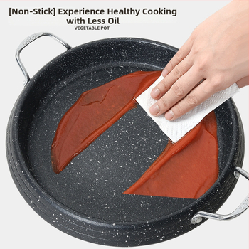 Teppanyaki tiganj s nelepivim dnom, aluminijska legura, višeslojno dno, koreanskog stila, kompatibilan s indukcijom i plinom