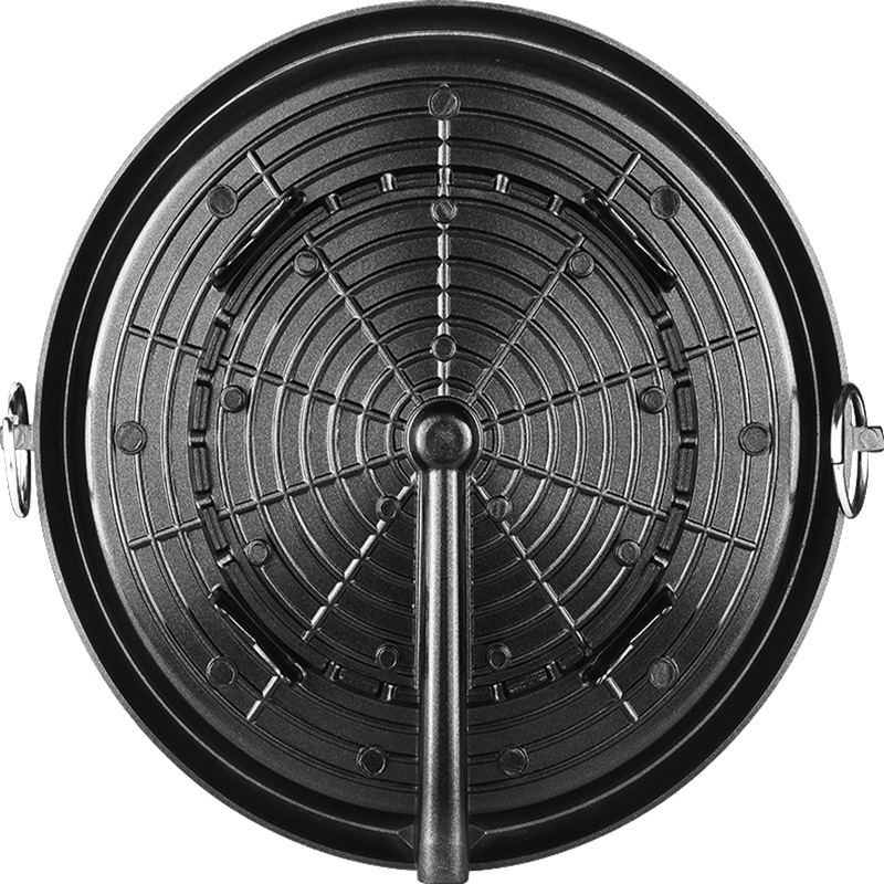 Kör alakú alumínium füstmentes grillserpenyő, hordozható, tapadásmentes