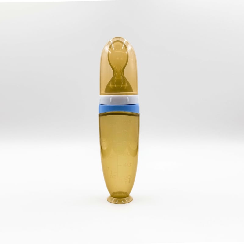 Dojenčanska silikonska žličica za tlačno hranjenje rižine kaše – mekana glava žlice, silikon za hranu, pogodna za bebe starije od 3 mjeseca