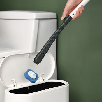 Jednokratni set četke za WC, zidna montaža, duga drška, plastika, 430 g, pakiranje karton, 1 komad