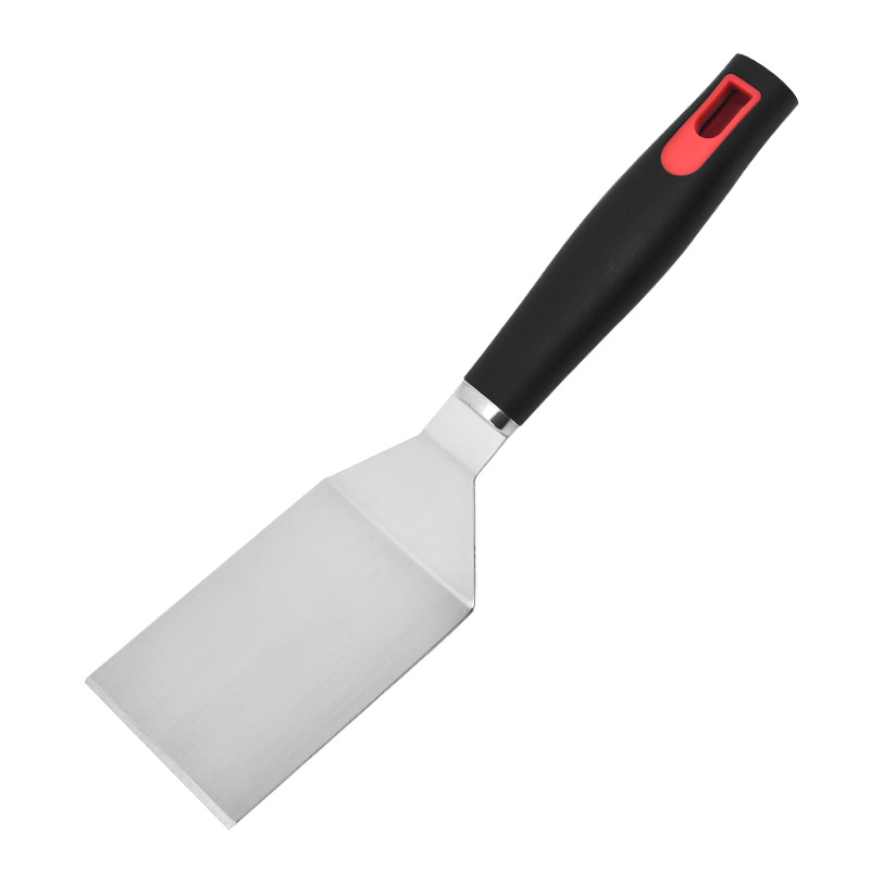 Špatula za kuhanje od nehrđajućeg čelika s PP držačem; pogodna za steak, teppanyaki i pizzu