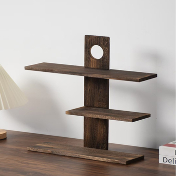 3-stupanjski drveni stalak za čajne posude i šalice, novi kineski stil, skladištenje i izlaganje