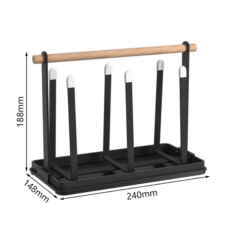Držač čaša od željeza, moderan minimalistički dizajn, stolni skladišni stalak, bez bušenja
