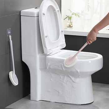 Σετ βούρτσας τουαλέτας με αποσπώμενο μακρύ χέρι και βούρτσα σφουγγαριού — υλικό PP + scouring pad + Velcro; μάρκα Wu ji, κωδικός Wj-003, λειτουργία: καθαρισμός