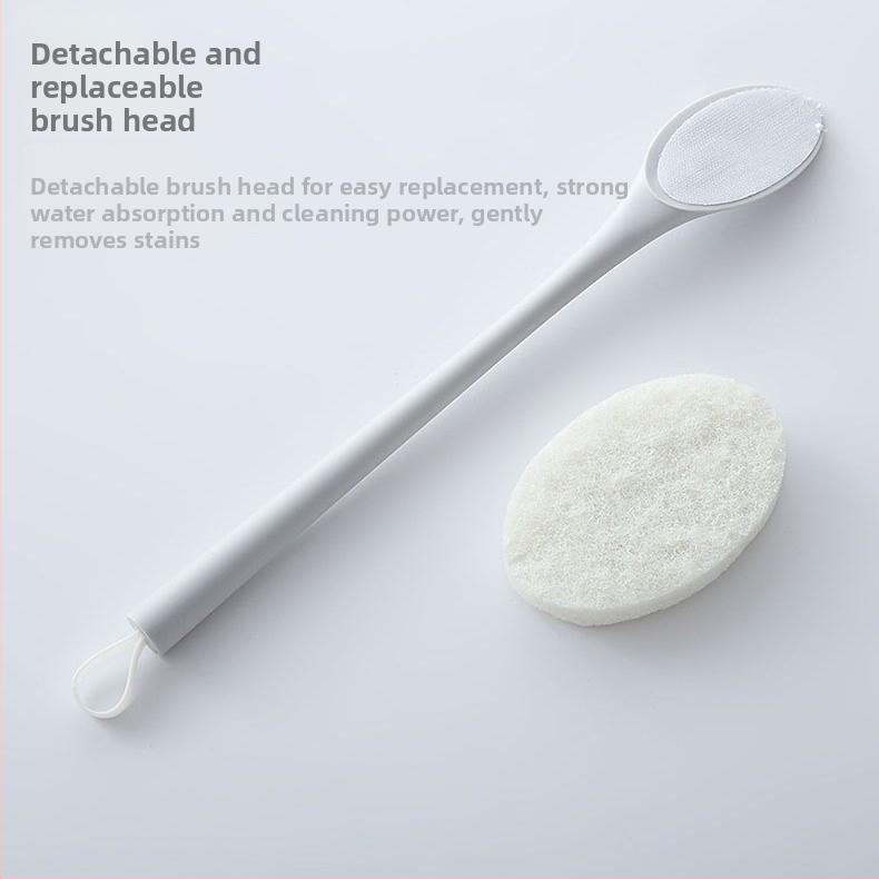 Σετ βούρτσας τουαλέτας με αποσπώμενο μακρύ χέρι και βούρτσα σφουγγαριού — υλικό PP + scouring pad + Velcro; μάρκα Wu ji, κωδικός Wj-003, λειτουργία: καθαρισμός