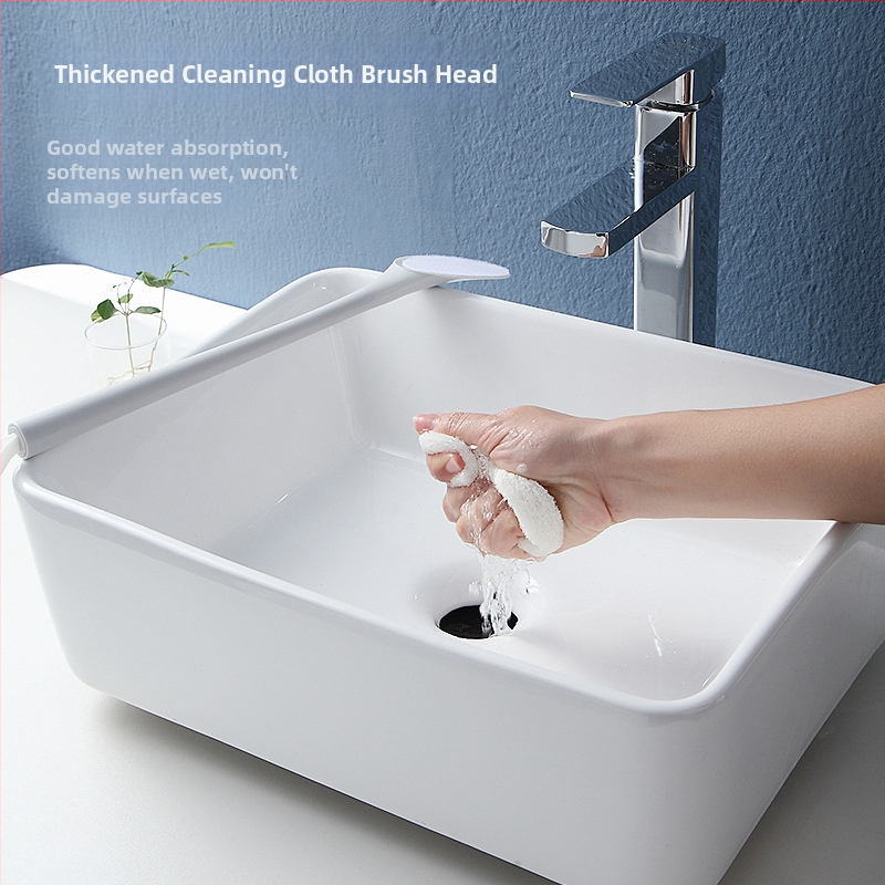 Σετ βούρτσας τουαλέτας με αποσπώμενο μακρύ χέρι και βούρτσα σφουγγαριού — υλικό PP + scouring pad + Velcro; μάρκα Wu ji, κωδικός Wj-003, λειτουργία: καθαρισμός