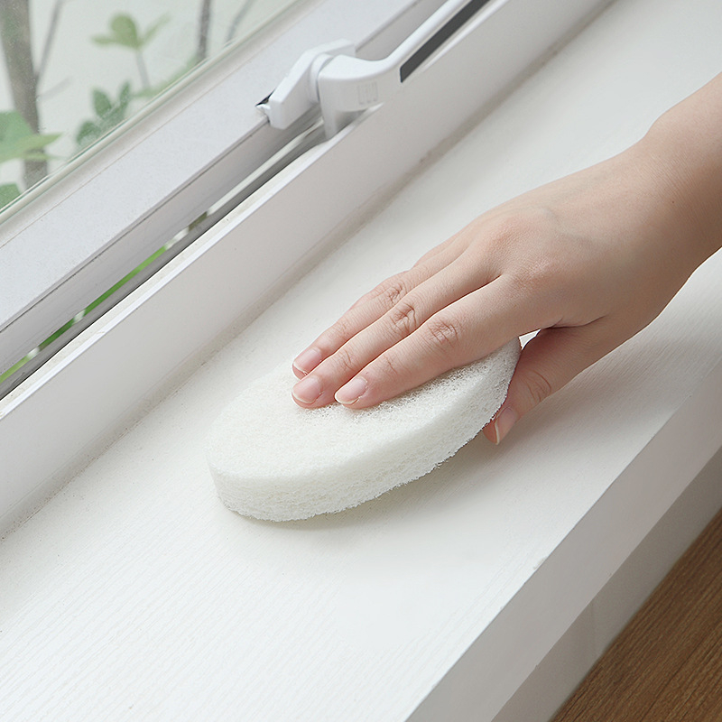 Σετ βούρτσας τουαλέτας με αποσπώμενο μακρύ χέρι και βούρτσα σφουγγαριού — υλικό PP + scouring pad + Velcro; μάρκα Wu ji, κωδικός Wj-003, λειτουργία: καθαρισμός