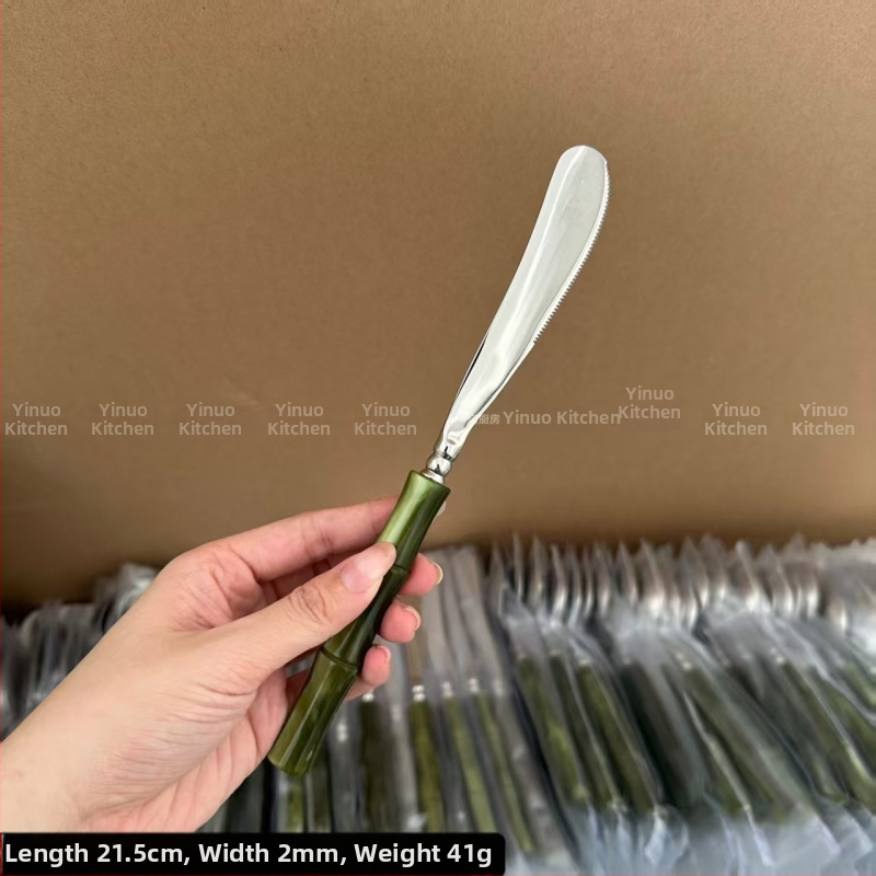 5-dielny súbor západného príboru z nehrdzavejúcej ocele – nôž na steak, vidlica, dezertná vidlička a lyžica – vysoký štýl, ľahký luxusný retro dizajn