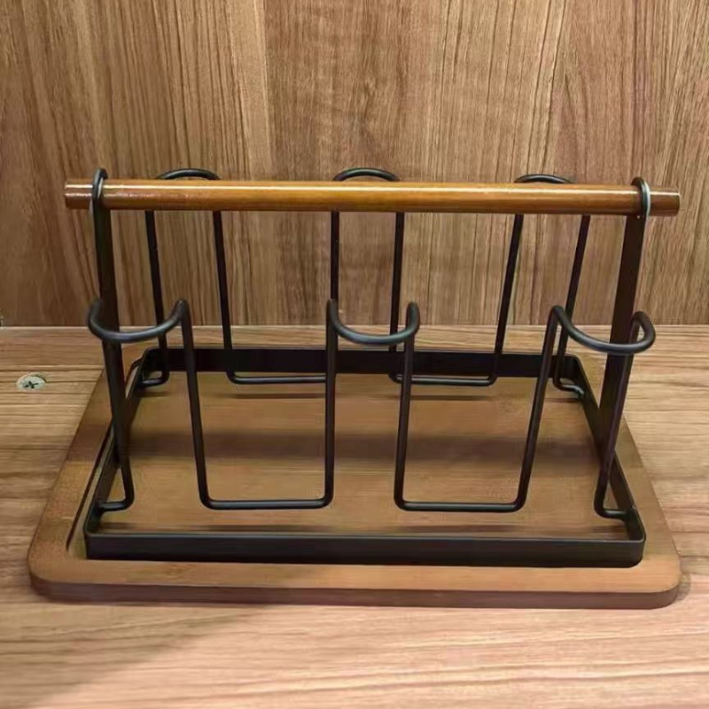 Držač za čaše s odvodnim dršacem, invertirani držač za čaj, kuhinjski organizator za čaše, moderan minimalistički stil (Materijal: Drugo; Stil: Moderni minimalizam; Tip stila: Svijetao luks retro; Funkcija: Skladištenje; Pokretanje: 2025)