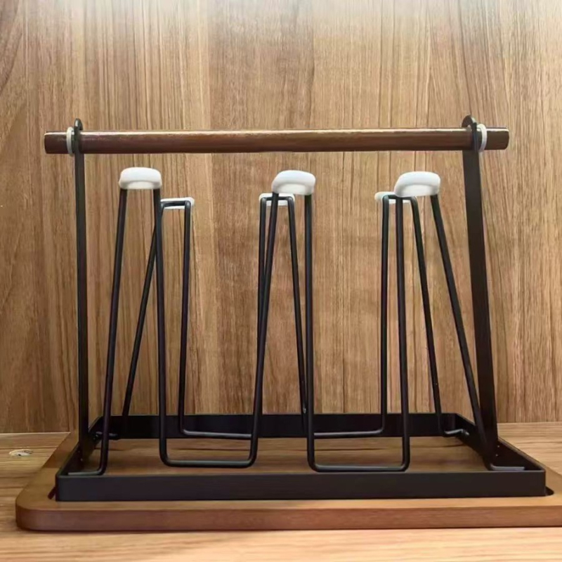 Držač za čaše s odvodnim dršacem, invertirani držač za čaj, kuhinjski organizator za čaše, moderan minimalistički stil (Materijal: Drugo; Stil: Moderni minimalizam; Tip stila: Svijetao luks retro; Funkcija: Skladištenje; Pokretanje: 2025)
