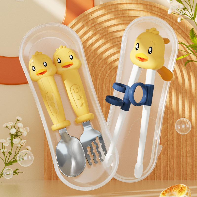 Učne štapiće za djecu | ABS materijal | 3-djelni set | od 6 mjeseci | Crtani dizajn, korekcija držanja