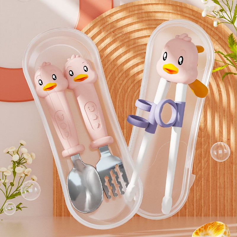 Učne štapiće za djecu | ABS materijal | 3-djelni set | od 6 mjeseci | Crtani dizajn, korekcija držanja