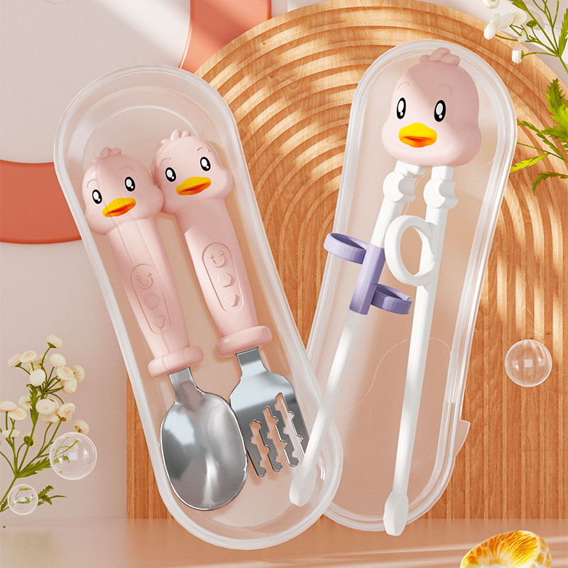 Učne štapiće za djecu | ABS materijal | 3-djelni set | od 6 mjeseci | Crtani dizajn, korekcija držanja