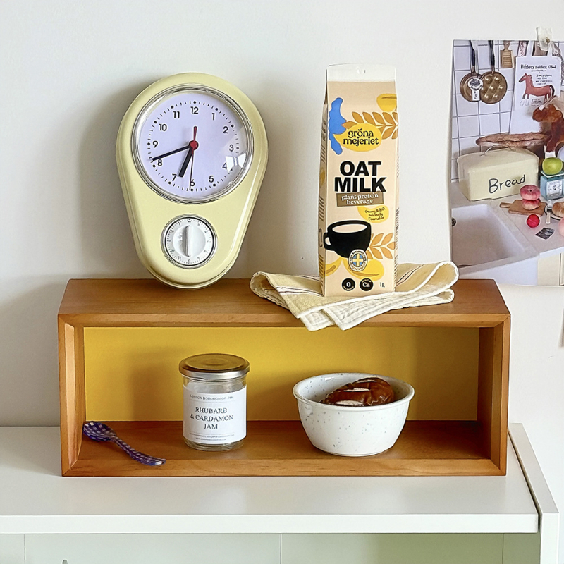 Teáscsésze-tároló polc — fa, japán stílusú asztali rendező, 1-szintű