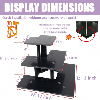 Lépcsőzetes növényállvány 3 szinttel, PVC anyagból, asztali kiállítóállvány, drenázs, pohár tartó, nedvességálló