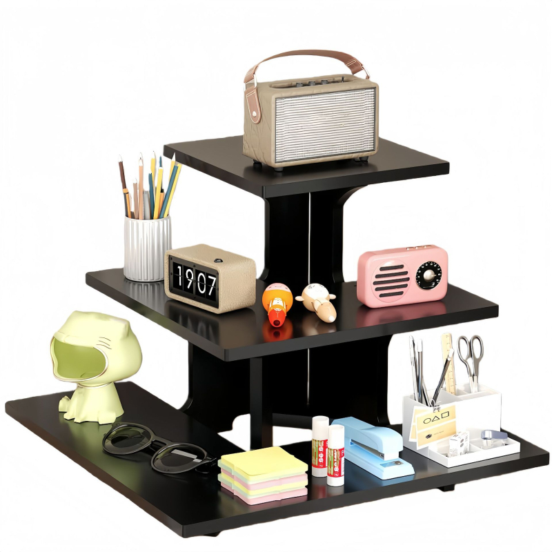 Lépcsőzetes növényállvány 3 szinttel, PVC anyagból, asztali kiállítóállvány, drenázs, pohár tartó, nedvességálló