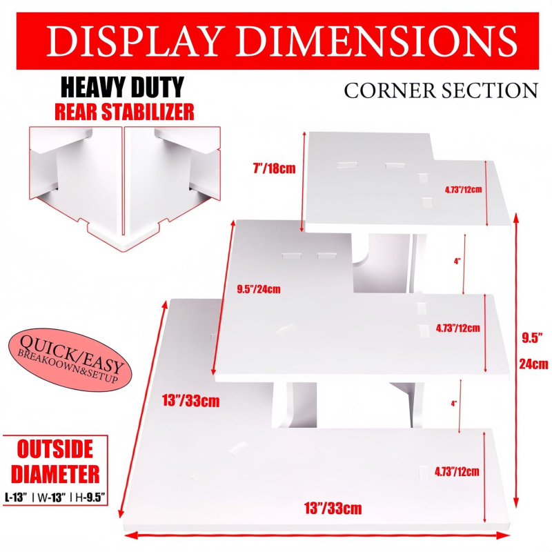 Lépcsőzetes növényállvány 3 szinttel, PVC anyagból, asztali kiállítóállvány, drenázs, pohár tartó, nedvességálló