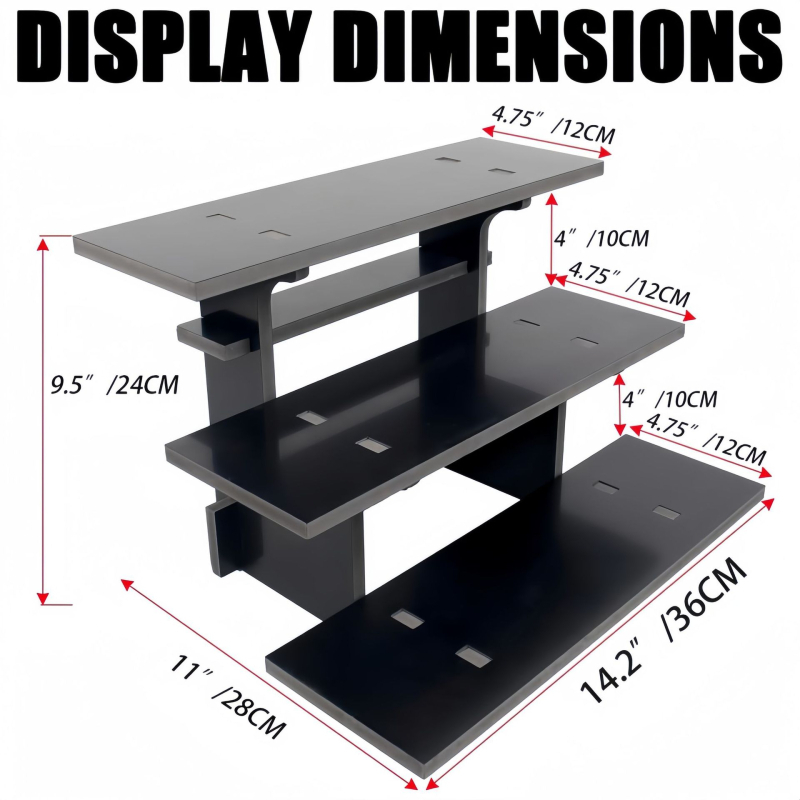 Lépcsőzetes növényállvány 3 szinttel, PVC anyagból, asztali kiállítóállvány, drenázs, pohár tartó, nedvességálló