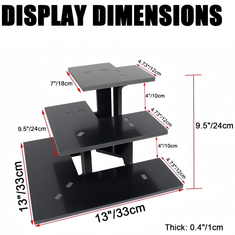 Lépcsőzetes növényállvány 3 szinttel, PVC anyagból, asztali kiállítóállvány, drenázs, pohár tartó, nedvességálló