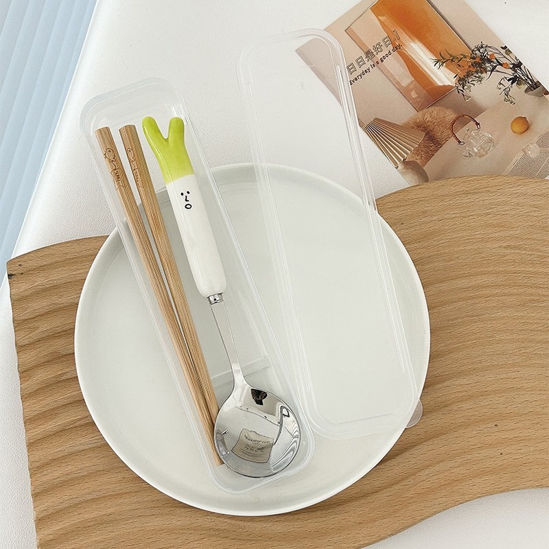 430 rozsdamentes acélból készült kanál, villa és evőpálcika készlet IN STYLE, tükrös felület, hordozható tároló tok