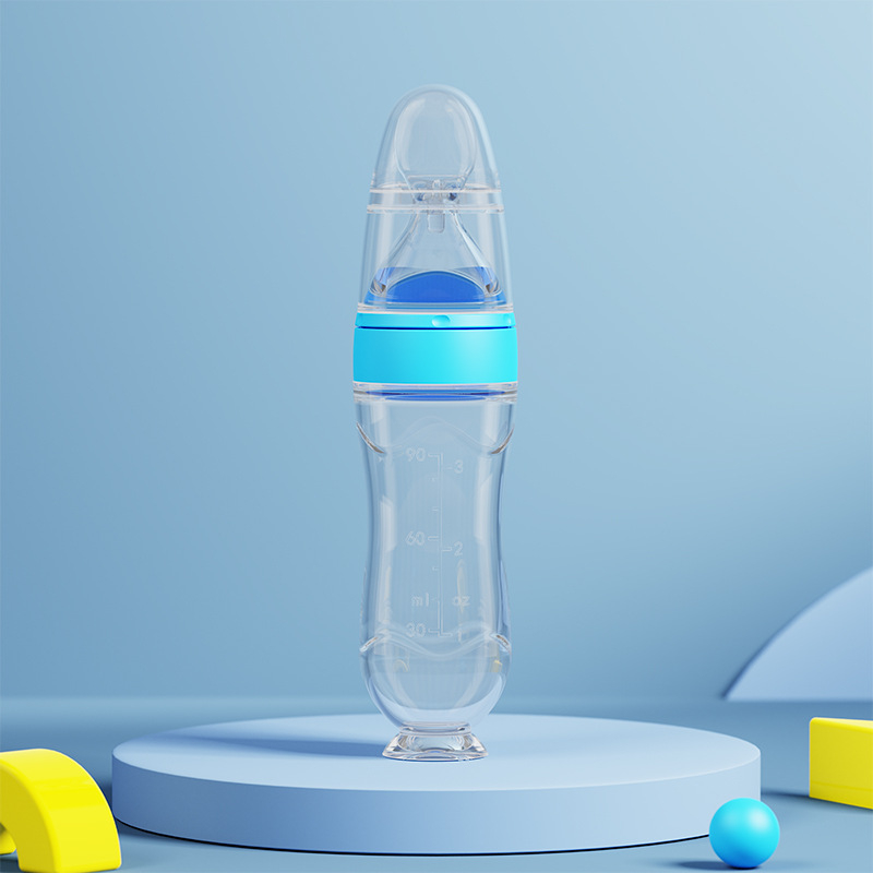 Xiwang szilikon bébi etetőkanál, 6 hónapos kortól, minimalist stílus