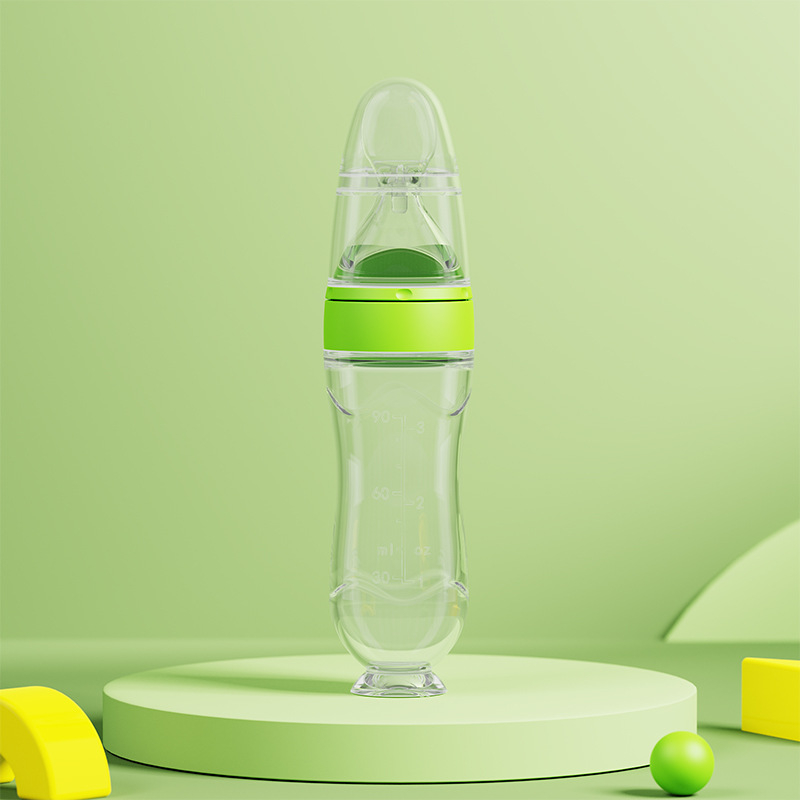 Xiwang szilikon bébi etetőkanál, 6 hónapos kortól, minimalist stílus