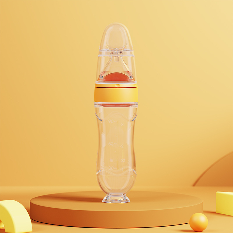 Xiwang szilikon bébi etetőkanál, 6 hónapos kortól, minimalist stílus