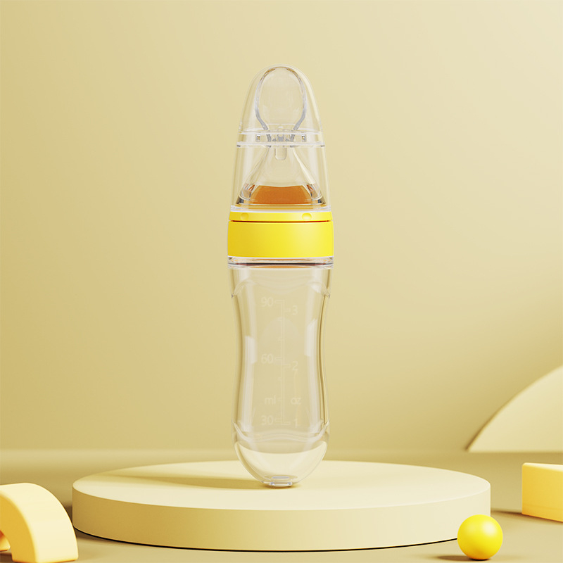 Xiwang szilikon bébi etetőkanál, 6 hónapos kortól, minimalist stílus