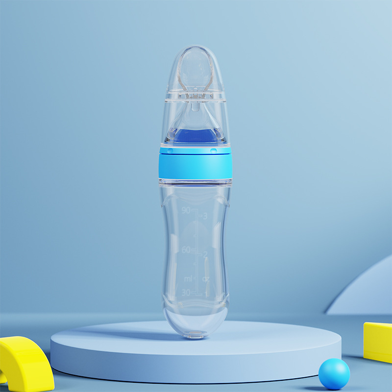 Xiwang szilikon bébi etetőkanál, 6 hónapos kortól, minimalist stílus