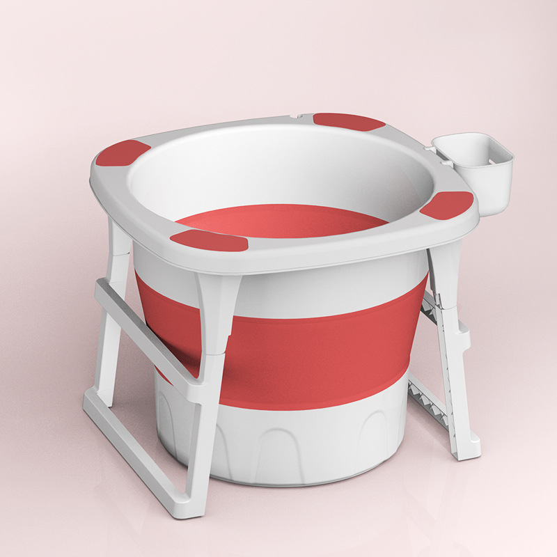 Сгъваема пластмасова кофа за баня – Anoxin, без монтаж, за баня