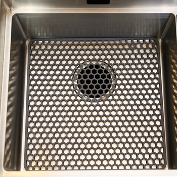 Silikonska četvrtasta podloga za kuhinjski sudoper — uzorak saća (hollow honeycomb texture), protuklizna, zadebljana, višestruka zaštita od odljeva