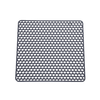 Silikonska četvrtasta podloga za kuhinjski sudoper — uzorak saća (hollow honeycomb texture), protuklizna, zadebljana, višestruka zaštita od odljeva