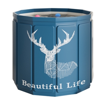 Портативна сгъваема кофа за къпане с водоустойчива тъкан и PVC – без монтаж, компактна за съхранение, подходяща за къпане