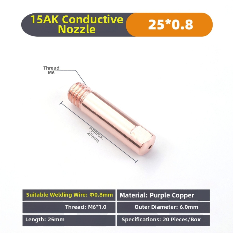 Spotrebný materiál na zváranie: plynové MIG zváranie, kontaktná špička, tryska pre európsky štýl zváracieho pištoľa