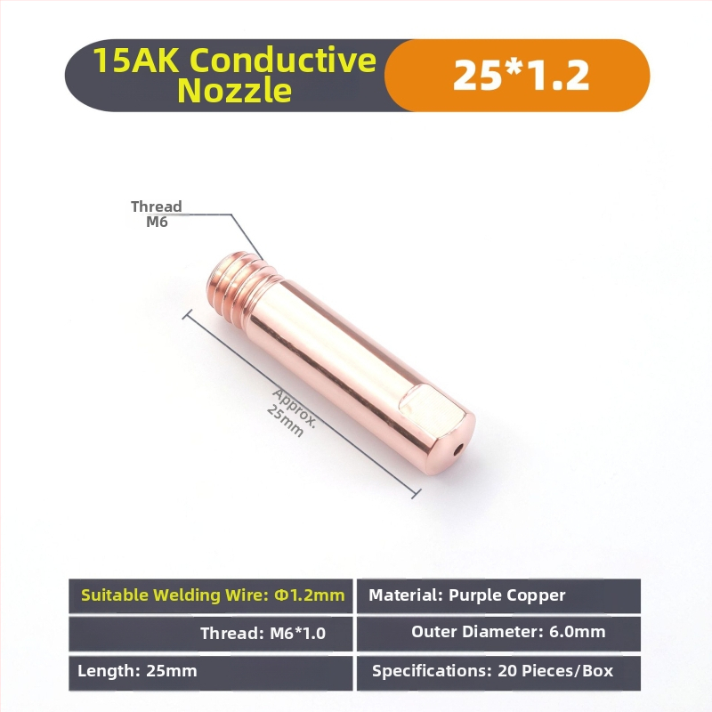 Spotrebný materiál na zváranie: plynové MIG zváranie, kontaktná špička, tryska pre európsky štýl zváracieho pištoľa