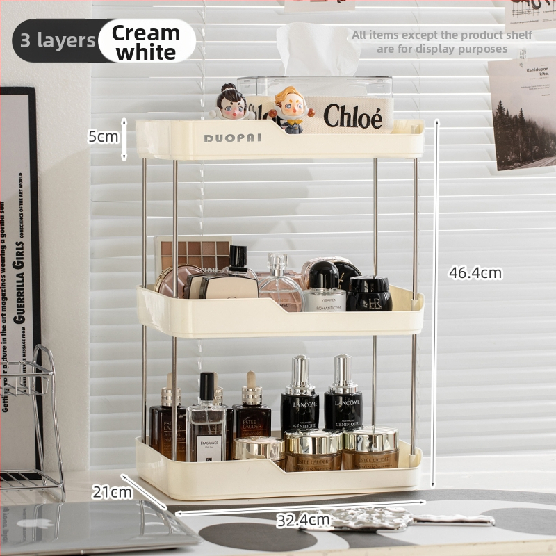 Plastový organizér na poháre, dvojposchodový stojan, pre kozmetický stolík