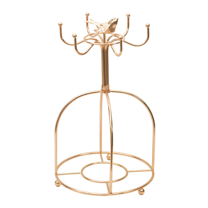 Držač za šalice kave i vješalica – Željezna konstrukcija, nosivost 5 kg, elektroplatinirani završetak, stil laganog luksuza