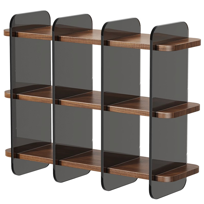Držač za čaše za stolnu ploču, akril i drvo, moderni minimalistički stil, težina 1