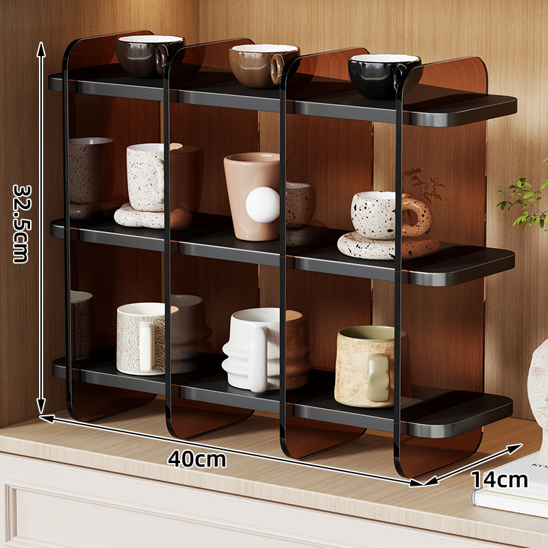 Držač za čaše za stolnu ploču, akril i drvo, moderni minimalistički stil, težina 1
