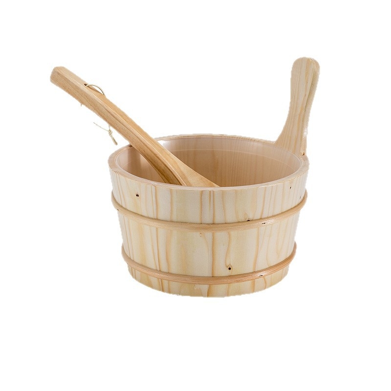 Hongsen дървен барабан за къпане на крака – дървен съд за крака за възрастни, подходящ за хотели, сауни и парни стаи