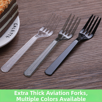 Beihou plastová jednorázová štvorzubá vidlica, zosilnená, na torty, dezerty a ovocie, materiál PS, hmotnosť 3.2 g, nie je vhodná do mikrovlnnej rúry