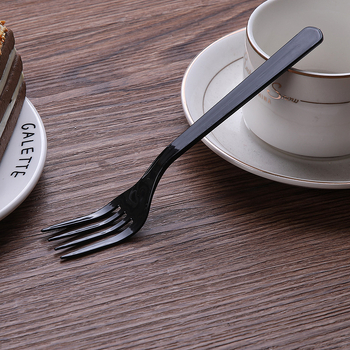 Beihou plastična jednokratna četverozubna vilica za tortu, ojačana, za deserte i voće, materijal PS, 3.2 g, nije pogodno za mikrovalnu