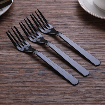 Beihou plastična jednokratna četverozubna vilica za tortu, ojačana, za deserte i voće, materijal PS, 3.2 g, nije pogodno za mikrovalnu